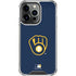 MLB Milwaukee Brewers - Solid Distressed iPhone 16 Pro Clear Case